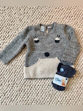 Zara Baby Girl Sweater And Tights Set - Size 18-24M - VGUC